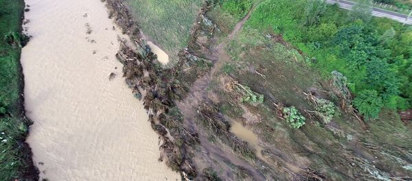 Ordu'daki sel felaketi havadan görüntülendi - Sputnik Türkiye