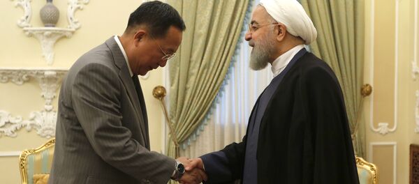 İran Cumhurbaşkanı Hasan Ruhani- Kuzey Kore Dışişleri Bakanı Ri Yong-ho - Sputnik Türkiye