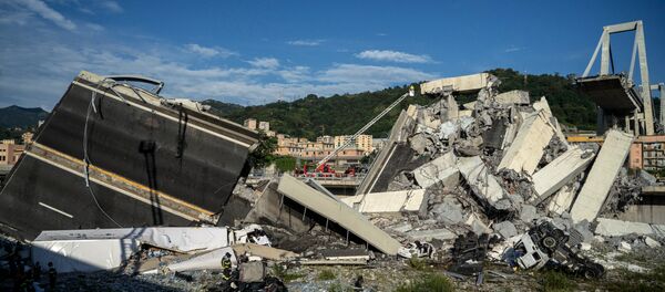 Cenova'daki Morandi köprüsündeki çökme - Sputnik Türkiye