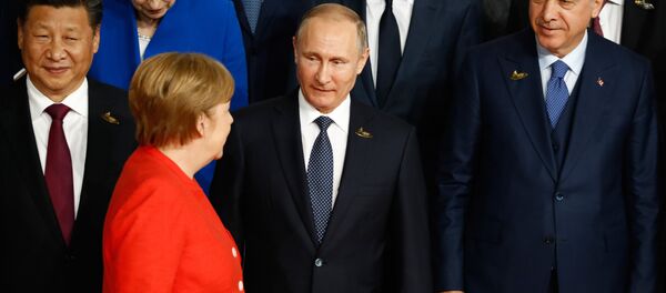 Angela Merkel-Vladimir Putin-Recep Tayyip Erdoğan-Şi Cinping - Sputnik Türkiye