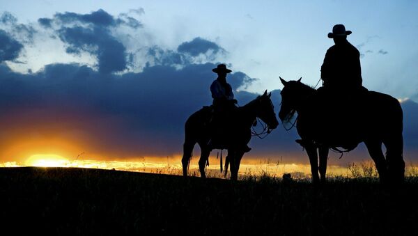 Cowboy silhouette - Sputnik Türkiye