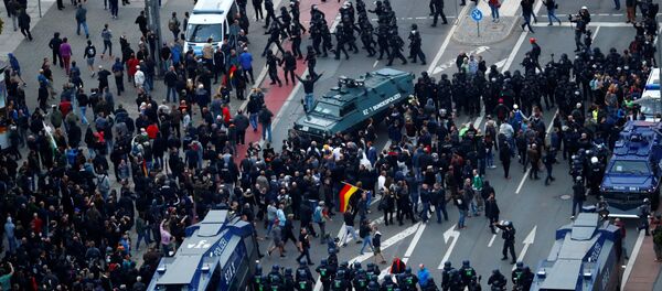 Chemnitz kentinde aşırı sağcı eylemler - Sputnik Türkiye
