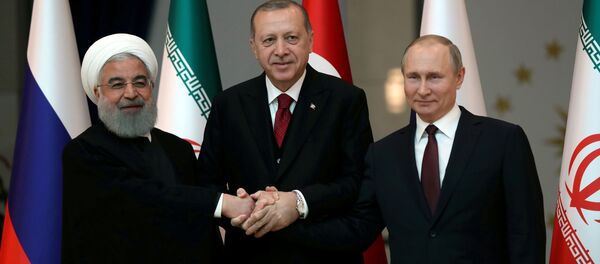 Ruhani, Erdoğan ve Putin - Sputnik Türkiye