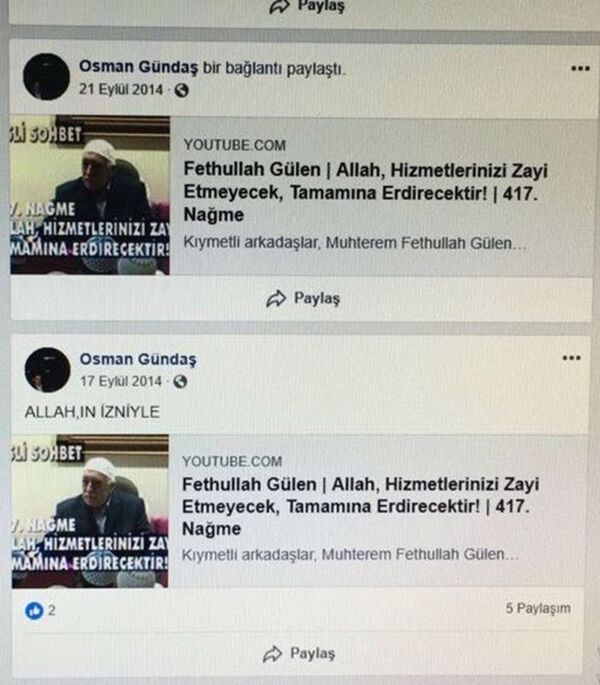 İnternet trafik bilgisi incelenen Bayram'ın, internetten FETÖ'nün filmlerini araştırdığı ve telefonunda Gülen'e ait fotoğrafların olduğu tespit edildi. - Sputnik Türkiye