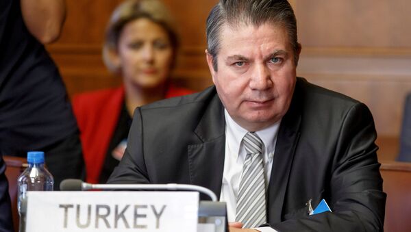 Cenevre'deki toplantıda Türkiye heyetinin başında Dışişleri Bakan Yardımcısı Sedat Önal vardı. - Sputnik Türkiye