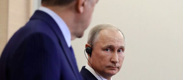 Rusya Devlet Başkanı Vladimir Putin- Cumhurbaşkanı Recep Tayyip Erdoğan - Sputnik Türkiye