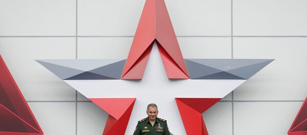 Sergey Şoygu Moskova'da düzenlenen uluslararası askeri teknik forum 'ARMY'de konuşma yaparken - Sputnik Türkiye