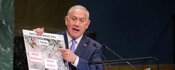 İsrail Başbakanı Benyamin Netanyahu, 73. BM Genel Kurulu konuşmasında yine İran karşıtı sunumlar yaptı. - Sputnik Türkiye