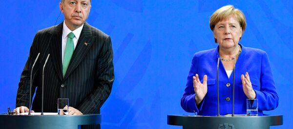 Almanya Başbakanı Angela Merkel- Cumhurbaşkanı Recep Tayyip Erdoğan - Sputnik Türkiye