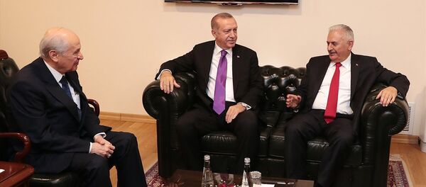 Erdoğan - Bahçeli- Yıldırım - Sputnik Türkiye
