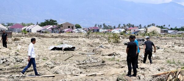 Endonezya Devlet Başkanı Joko Widodo depremden etkilenen bölgede - Sputnik Türkiye