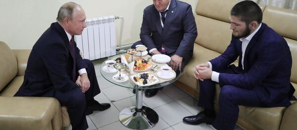 Vladimir Putin- Khabib Nurmagomedov Vladimir Putin- Khabib Nurmagomedov - Sputnik Türkiye