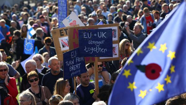 Londra'da Brexit karşıtı yürüyüşü yarım milyondan fazla kişi katıldı - Sputnik Türkiye