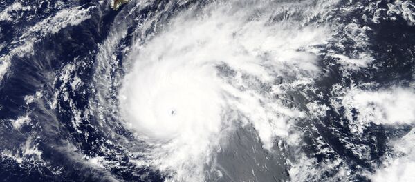 Hurricane Lane, upgraded to a Category 5 storm, is pictured approaching Hawaii, U.S. in this August 21, 2018 - Sputnik Türkiye