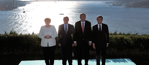 Erdoğan - Merkel  - Putin - Macron - Sputnik Türkiye