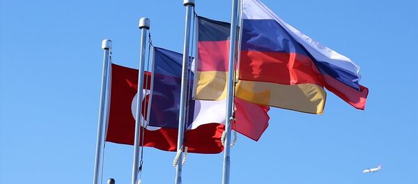 Türkiye - Rusya - Almanya - Fransa bayrak Türkiye - Rusya - Almanya - Fransa bayrak - Sputnik Türkiye