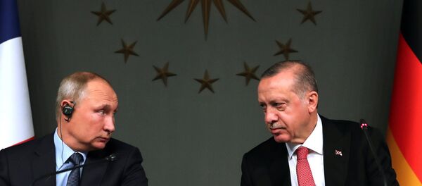 Rusya Devlet Başkanı Vladimir Putin ve Cumhurbaşkanı Recep Tayyip Erdoğan - Sputnik Türkiye