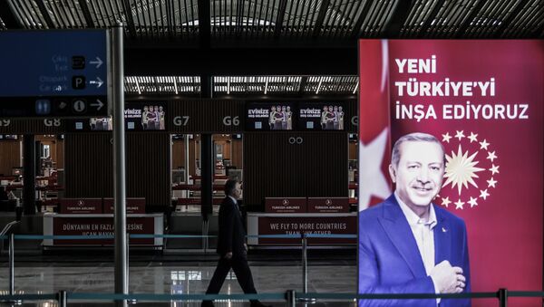3. havalimanında Erdoğan posteri - Sputnik Türkiye
