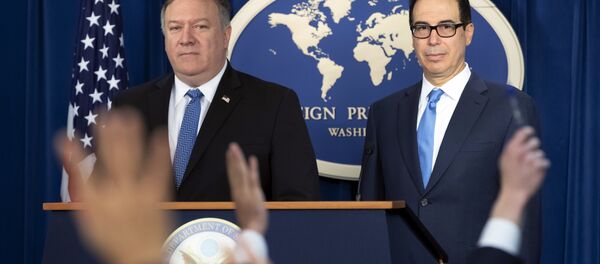 ABD Dışişleri Bakanı Mike Pompeo, ABD Hazine Bakanı Steven Mnuchin - Sputnik Türkiye