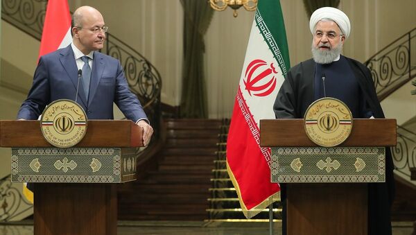 Irak Cumhurbaşkanı Berhem Salih, İran Cumhurbaşkanı Hasan Ruhani - Sputnik Türkiye