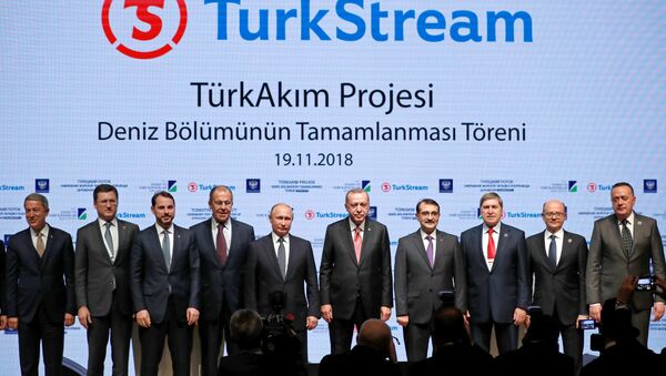 Türk Akımı töreni aile fotoğrafı - Sputnik Türkiye