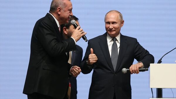Türkiye Cumhurbaşkanı Recep Tayyip Erdoğan- Rusya Devlet Başkanı Vladimir Putin - Sputnik Türkiye