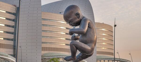 Katar'ın Sidra hastanesi kadın sağlığı merkezinin önüne, fetüsün döllenmesinden doğumuna uzanan evreleri tasvir eden bir heykel dizisi yerleştirildi. - Sputnik Türkiye