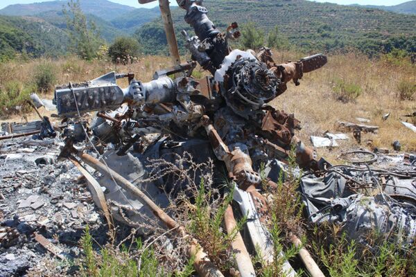 Su-24 uçağının pilotu Peşkov'un oldürüldüğü yerden fotoğraflar - Sputnik Türkiye