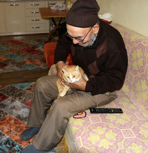 'Ali dede' yeni evinde kedileriyle mutlu - Sputnik Türkiye