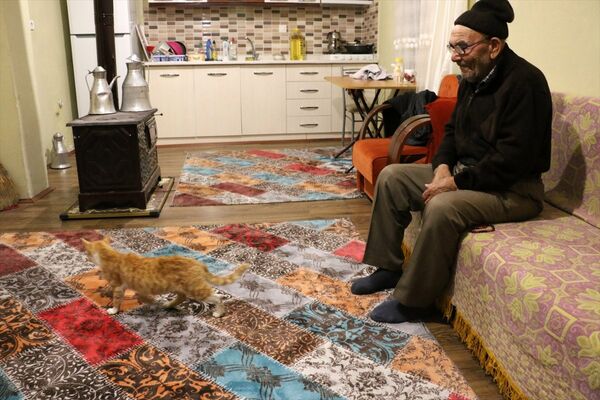 'Ali dede' yeni evinde kedileriyle mutlu - Sputnik Türkiye