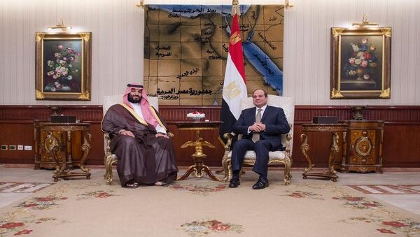 Suudi Arabistan Veliaht Prensi Muhammed bin Selman ile Mısır Cumhurbaşkanı Abdulfettah el Sisi - Sputnik Türkiye