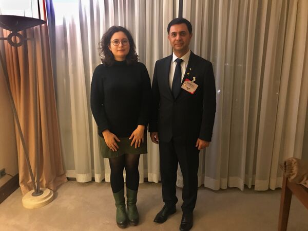 Kuzey Kıbrıs Ekonomi ve Enerji Bakanı Özdil Nami, İstanbul’da Sputnik muhabiri Elif Sudagezer'in sorularını yanıtladı.  - Sputnik Türkiye