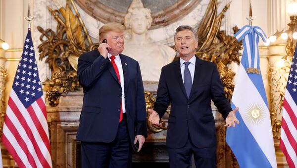 ABD Başkanı Donald Trump-Arjantin Devlet Başkanı Mauricio Macri - Sputnik Türkiye
