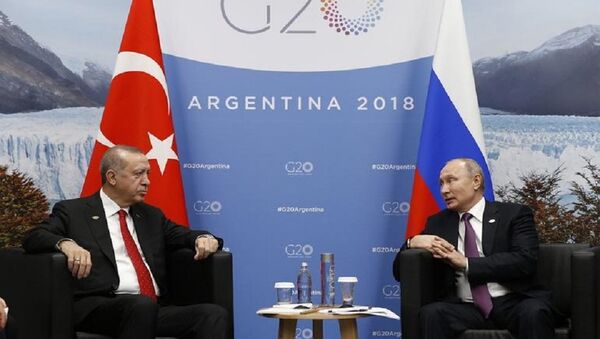 Rusya Devlet Başkanı Vladimir Putin ve Türkiye Cumhurbaşkanı Recep Tayyip Erdoğan - Sputnik Türkiye
