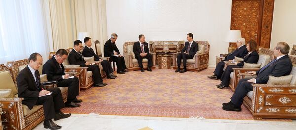 Suriye Devlet Başkanı Beşar Esad'ın Kuzey Kore Dışişleri Bakanı Ri Yong Ho'yu kabulü - Sputnik Türkiye