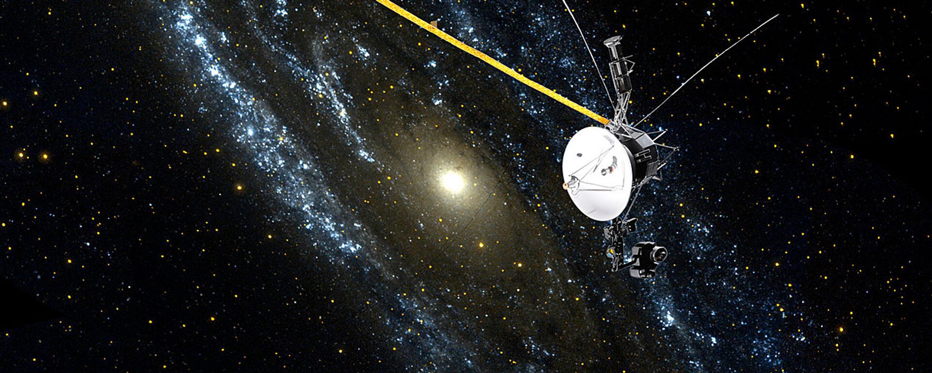 an artist rendition of NASA's Voyager 1 spacecraft as it speeds beyond the boundary of the Solar System and enters interstellar space - Sputnik Türkiye, 1920, 10.12.2025