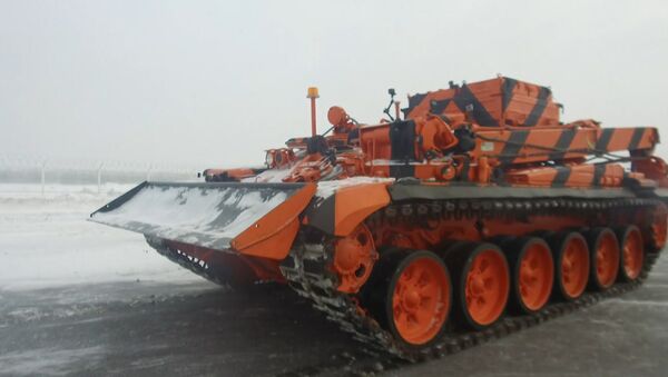T-72 tankından dönüştürülen zırhlı araç çekici - Sputnik Türkiye