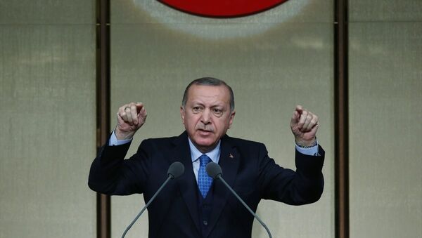 Cumhurbaşkanı Erdoğan, Beştepe'de düzenlenen muhtarlar toplantısında konuştu - Sputnik Türkiye