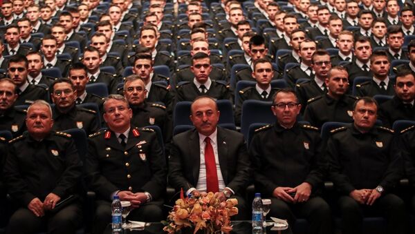 Çavuşoğlu, Jandarma ve Sahil Güvenlik Akademisi Başkanlığının düzenlediği konferansta katılımcılara hitap etti. - Sputnik Türkiye