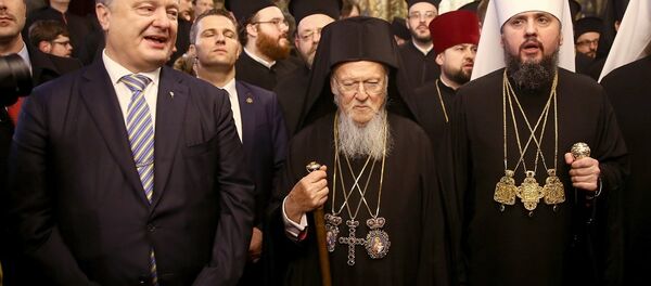 Fener Rum Patrikhanesi Patriği Bartholomeos - Ukrayna Ortodoks Kilisesi Başpiskoposu Yepifaniy Dumenko - Sputnik Türkiye