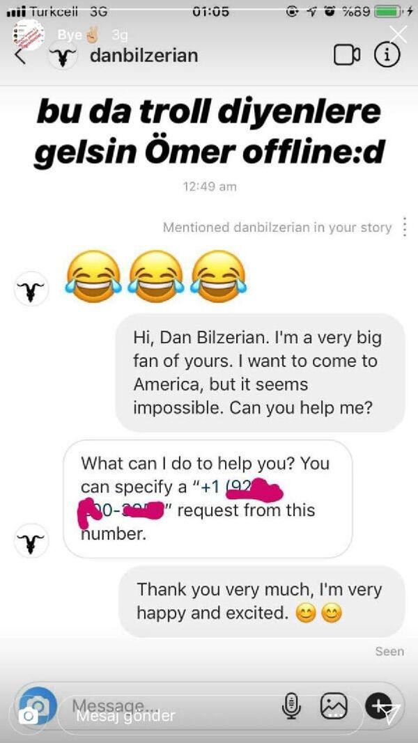 Dan Bilzerian ve İzmitli Ömer'in mesajları - Sputnik Türkiye