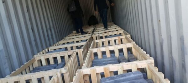 Türk ve Yunan narkotik polislerince Yunanistan'ın Pire Limanı'nda düzenlenen operasyonda, bir konteynerde çok miktarda uyuşturucu hap ele geçirildi. - Sputnik Türkiye