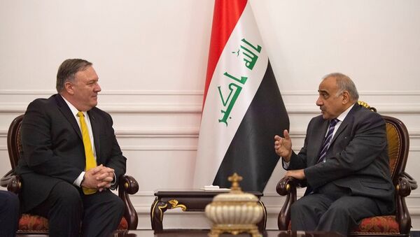 ABD Dışişleri Bakanı Mike Pompeo ve Irak Başbakanı Adil Abdulmehdi  - Sputnik Türkiye