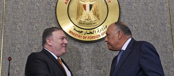 Mısır Dışişleri Bakanı Semih Şükri ve ABD Dışişleri Bakanı Mike Pompeo - Sputnik Türkiye