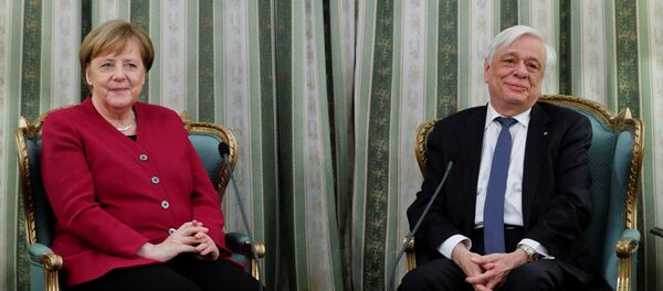 Prokopis Pavlopoulos - Angela Merkel - Sputnik Türkiye