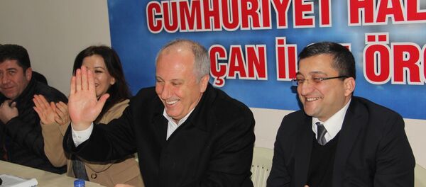 Çanakkale’nin Çan ilçesinde CHP teşkilatını ziyaret eden Muharrem İnce, “Türkiye aynı esnaf lokantası gibi dedi. - Sputnik Türkiye