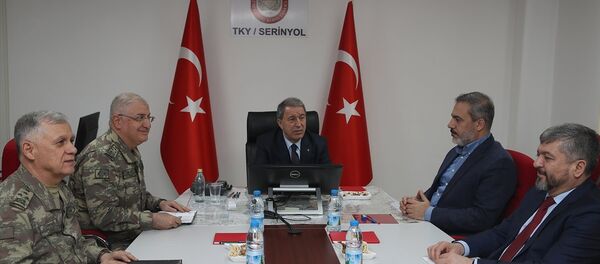 MSB Hulusi Akar-MİT Başkanı Hakan Fidan- Genelkurmay Başkanı Yaşar Güler - Sputnik Türkiye