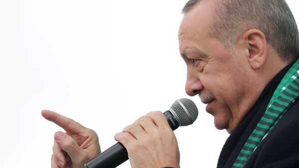 Turkish President Recep Tayyip Erdoğan addresses his supporters in Konya, Turkey, December 17, 2018. - Sputnik Türkiye