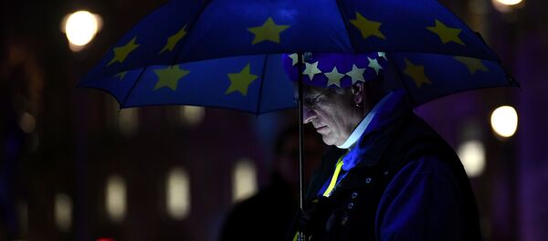 Brexit karşıtları Londra'da oylama sonuçlarını kutluyor. - Sputnik Türkiye