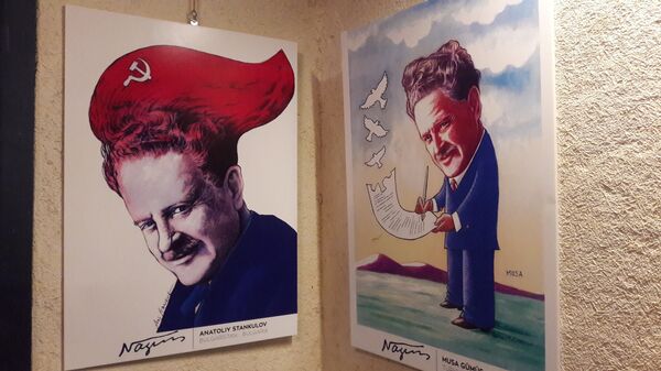 Nazım Hikmet karikatürleri sergisi - Sputnik Türkiye